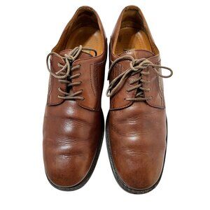 Johnston & Murphy Brown Leather Lace-Up Dress Shoes 11M Preppy Comfort Office